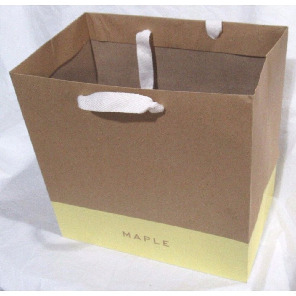 Lot of 200 Thick Paper Shopping Gift Bag with the Word MAPLE 11" H 11.25" W 7" D